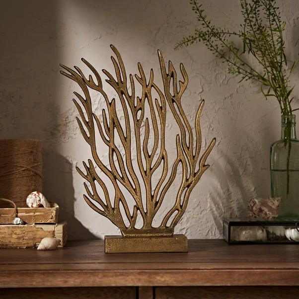 Dunelm Recycled Aluminium Flat Coral Reef Ornament 1 Dunelm Recycled Aluminium Flat Coral Reef Ornament