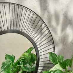 Elements Indoor Outdoor Black Mirror, 70cm 7 Elements Indoor Outdoor Black Mirror, 70cm -Elegant Home 30798209 alt02