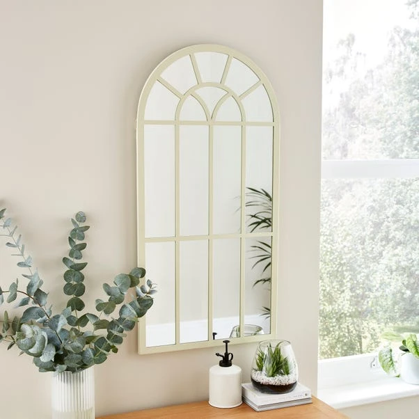 Dunelm Indoor Outdoor Cream Country Window Mirror 90cm X 45cm 2 Dunelm Indoor Outdoor Cream Country Window Mirror 90cm X 45cm - Image 2