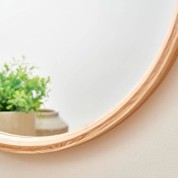Dunelm Ashwood Round Framed Mirror 70cm 2 Dunelm Ashwood Round Framed Mirror 70cm - Image 2