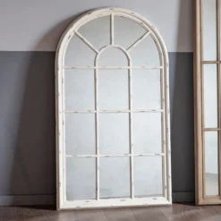 Cedar & Sage Lavonia Arched Mirror, White 80x140cm