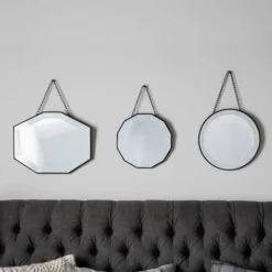 Cedar & Sage Set Of 3 Raphine Scatter Mirrors