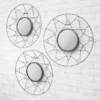 Cedar & Sage Set Of 3 Towson Round Wall Mirrors, 45cm