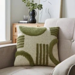 Dunelm Circular Knit Abstract Cushion
