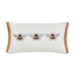 Dunelm Bees Natural Cushion Cover
