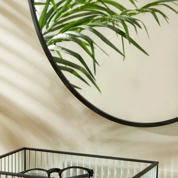 Dunelm Black Oval Mirror 44cm X 60cm 2 Dunelm Black Oval Mirror 44cm X 60cm - Image 2