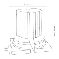 Pacific Lifestyle Matt Antique Brass Bookends -Elegant Home 30803444 alt04