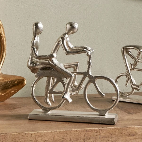 Pacific Lifestyle Double Cyclist Silver Ornament 1 Pacific Lifestyle Double Cyclist Silver Ornament