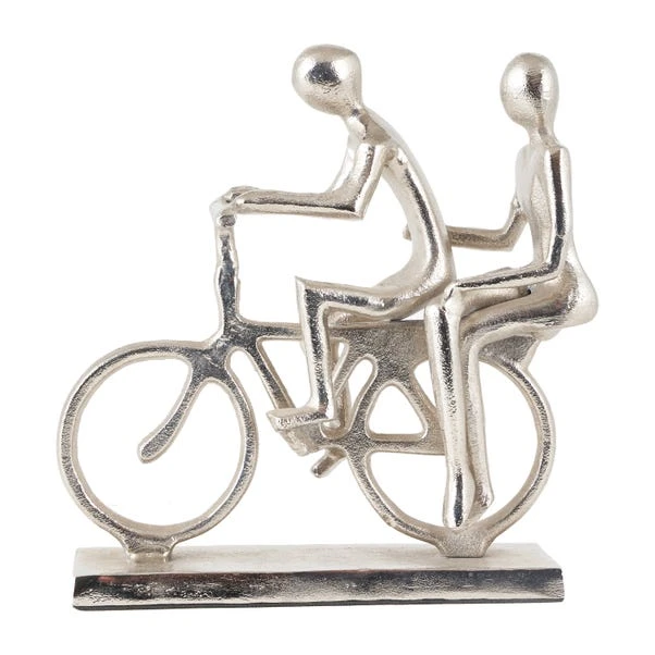 Pacific Lifestyle Double Cyclist Silver Ornament 3 Pacific Lifestyle Double Cyclist Silver Ornament - Image 3