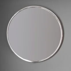 Pacific Lifestyle Metal Round Wall Mirror, Silver 61cm