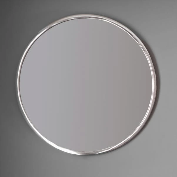 Pacific Lifestyle Metal Round Wall Mirror, Silver 61cm 1 Pacific Lifestyle Metal Round Wall Mirror, Silver 61cm