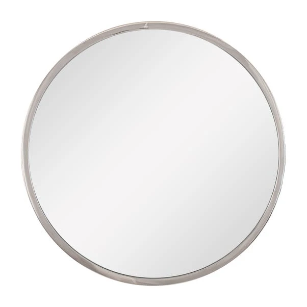 Pacific Lifestyle Metal Round Wall Mirror, Silver 61cm 2 Pacific Lifestyle Metal Round Wall Mirror, Silver 61cm - Image 2