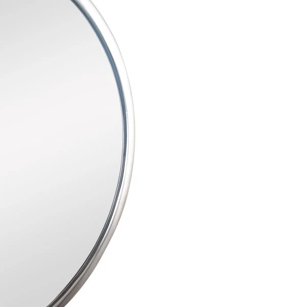Pacific Lifestyle Metal Round Wall Mirror, Silver 61cm 4 Pacific Lifestyle Metal Round Wall Mirror, Silver 61cm - Image 4