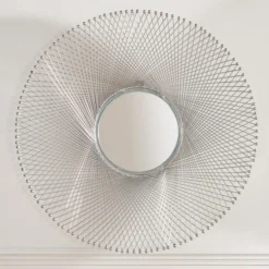 Pacific Lifestyle Metal Fretwork Round Wall Mirror, 83cm