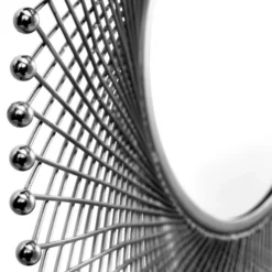 Pacific Lifestyle Metal Fretwork Round Wall Mirror, 83cm -Elegant Home 30803474 alt02