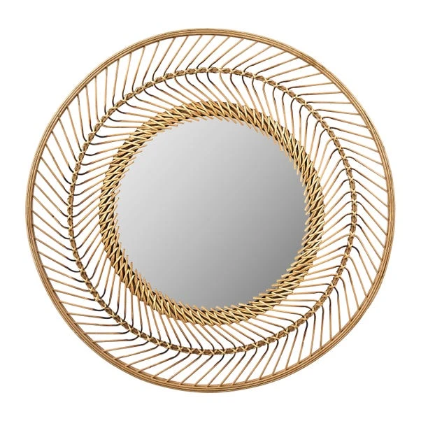 Pacific Lifestyle Bamboo Small Round Wall Mirror, 70cm 2 Pacific Lifestyle Bamboo Small Round Wall Mirror, 70cm - Image 2