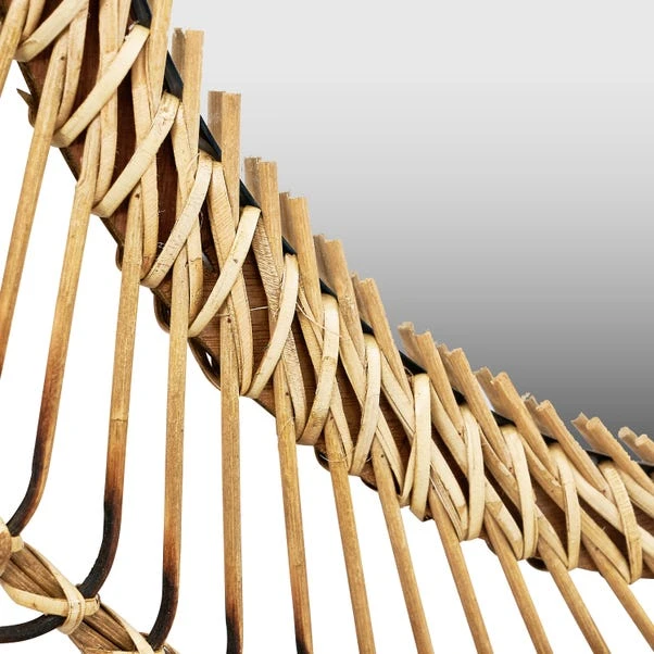 Pacific Lifestyle Bamboo Small Round Wall Mirror, 70cm 4 Pacific Lifestyle Bamboo Small Round Wall Mirror, 70cm - Image 4