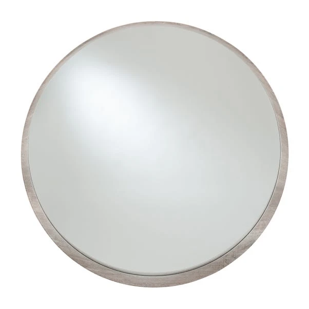 Pacific Lifestyle Round Wall Mirror, Grey Oak 74cm 2 Pacific Lifestyle Round Wall Mirror, Grey Oak 74cm - Image 2