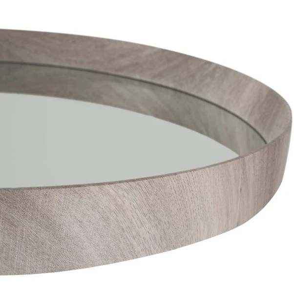 Pacific Lifestyle Round Wall Mirror, Grey Oak 74cm 3 Pacific Lifestyle Round Wall Mirror, Grey Oak 74cm - Image 3