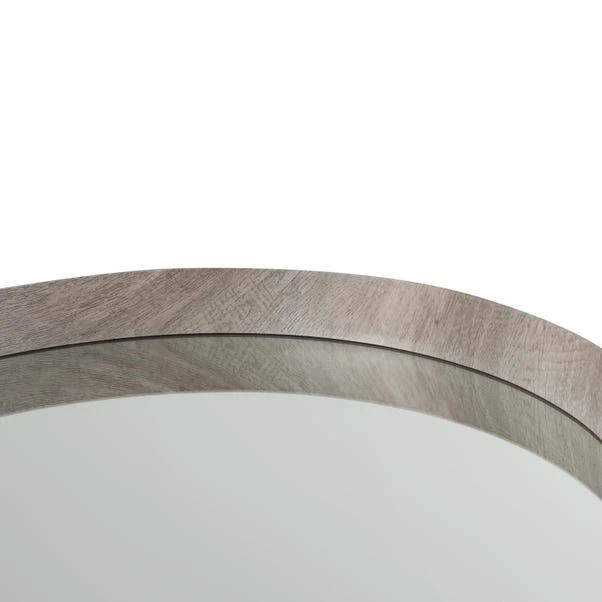 Pacific Lifestyle Round Wall Mirror, Grey Oak 74cm 4 Pacific Lifestyle Round Wall Mirror, Grey Oak 74cm - Image 4