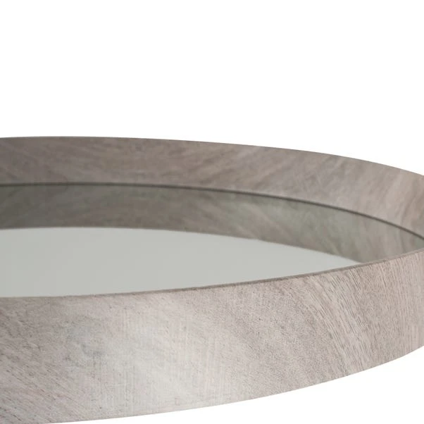Pacific Lifestyle Round Wall Mirror, Grey Oak 74cm 5 Pacific Lifestyle Round Wall Mirror, Grey Oak 74cm - Image 5