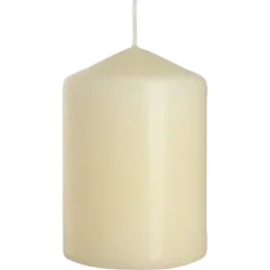 Bispol Ivory Pillar Candle 6.8cm X 10cm