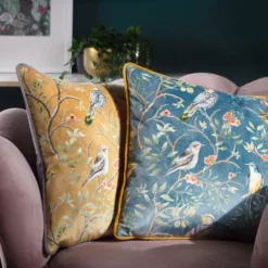 Wylder Orient Chinoiserie Birds Cushion 5 Wylder Orient Chinoiserie Birds Cushion -Elegant Home 30825680 alt02